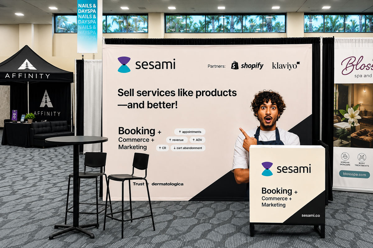 Trade show booth, backdrop, banners and table cover mockups